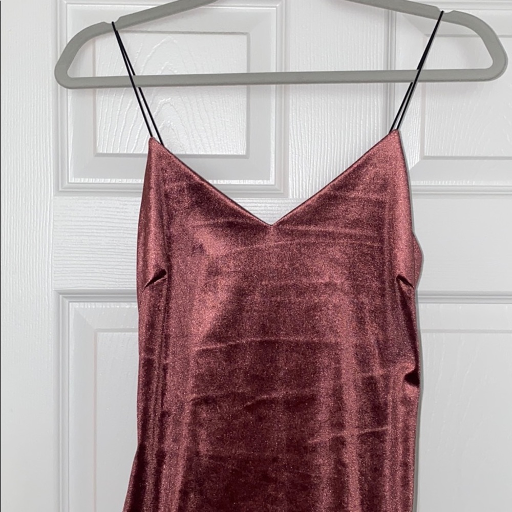 Faux Velour/Velvet Dress